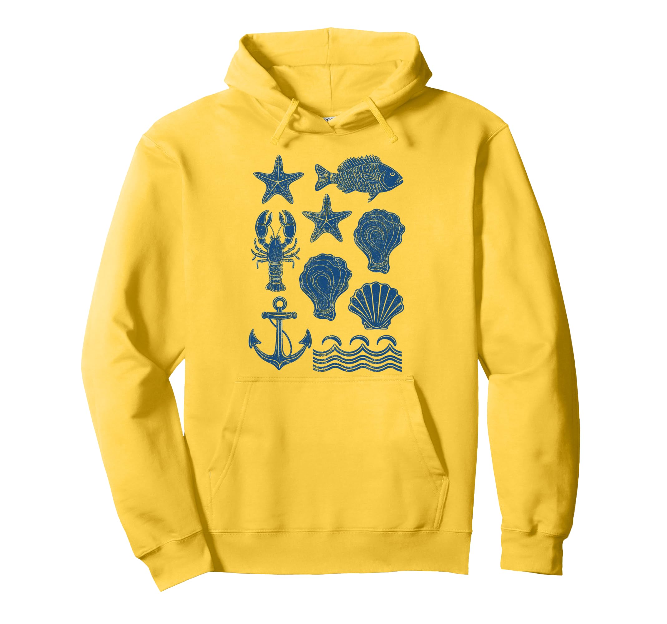 90S Fisherman Aesthetic Fish Beachy Ocean Hoodie - Unique Graphic Men Women - T-Shirt, Sweatshirt, Hoodie