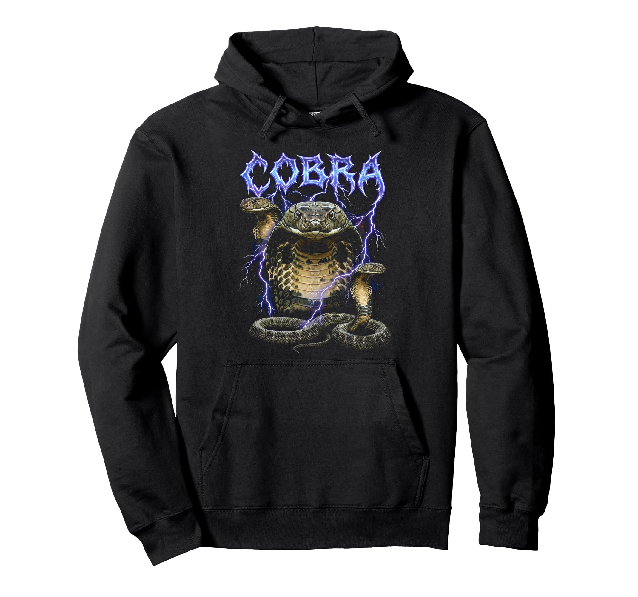 Cobra 90S Heavy Metal Cobra Animal Hoodie - Aesthetic Graphic for Adults - T-Shirt, Sweatshirt, Hoodie