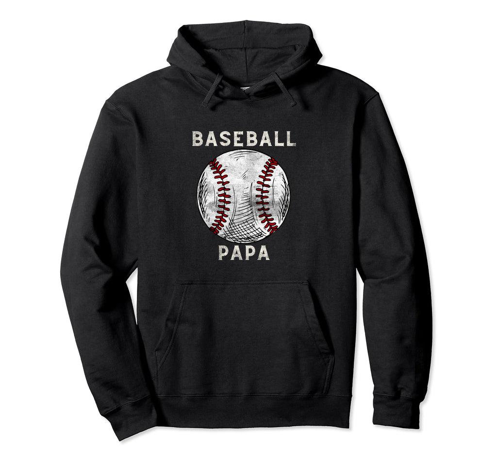 Baseball Papa Baseball Player Sports Hoodie - Aesthetic Graphic Unisex - T-Shirt, Sweatshirt, Hoodie