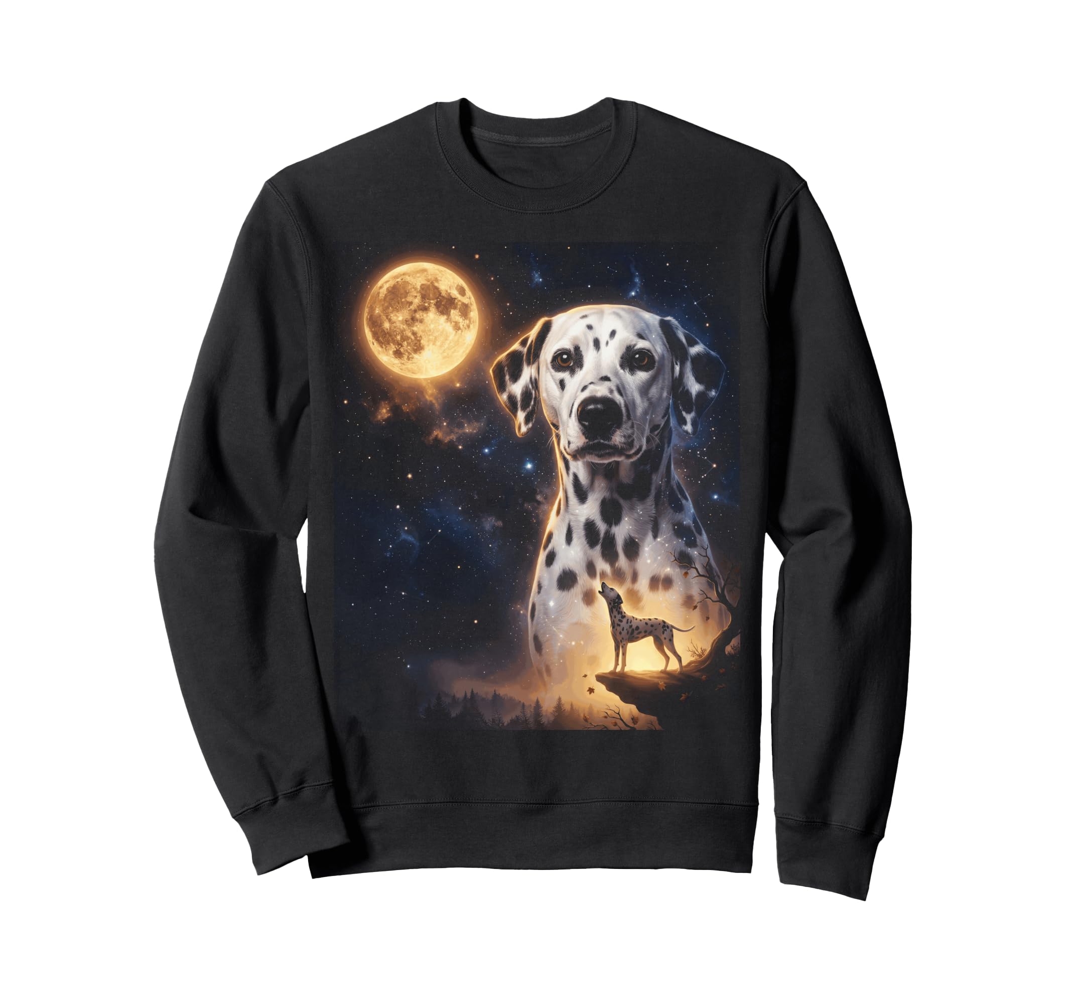 90S Dalmatian Howling Moon Y2K Sweatshirt - Casual Everyday Wear Men Women - T-Shirt, Sweatshirt, Hoodie