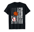 Grandma Ballers Usa Flag Baseball T-Shirt - Graphic Print Unisex - T-Shirt, Sweatshirt, Hoodie
