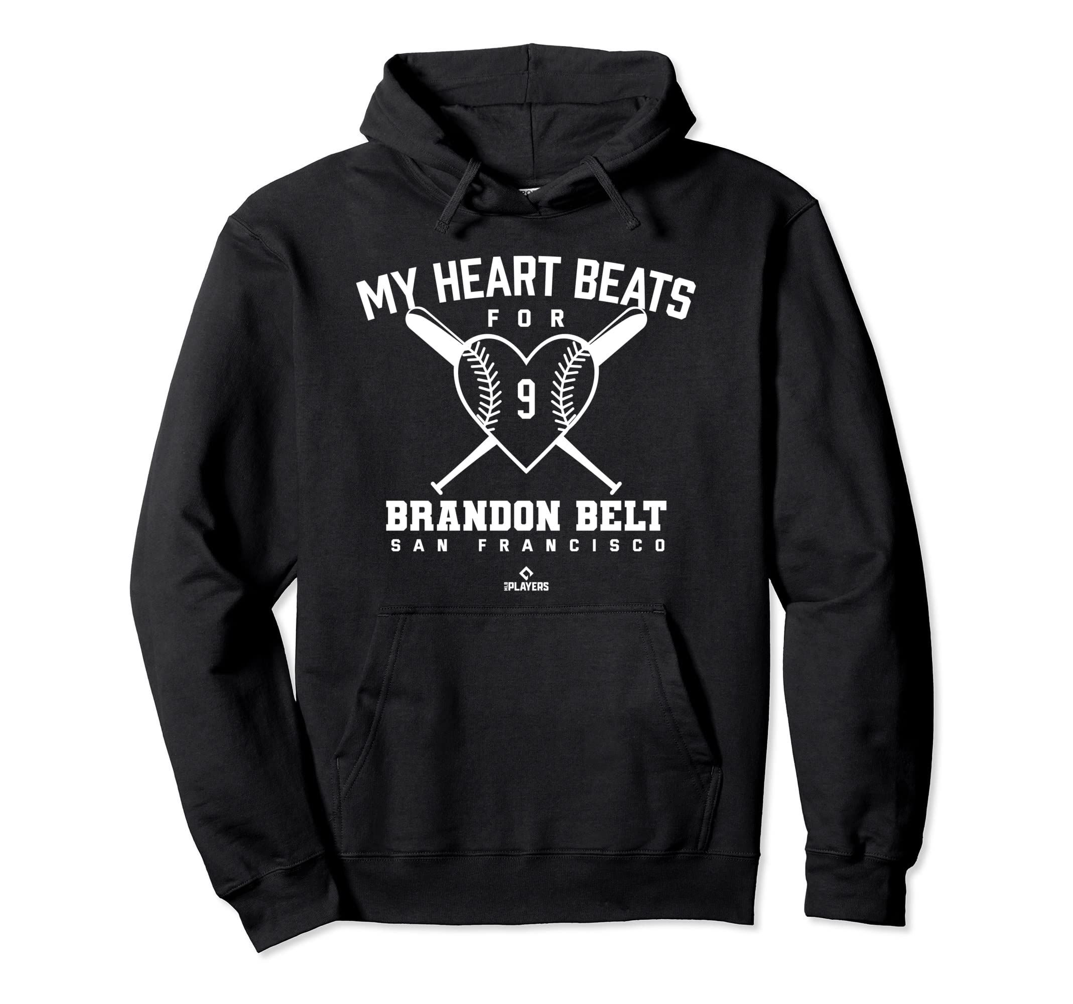 My Heart Beats Brandon Belt Baseball Hoodie - Trendy Graphic for Adults - T-Shirt, Sweatshirt, Hoodie
