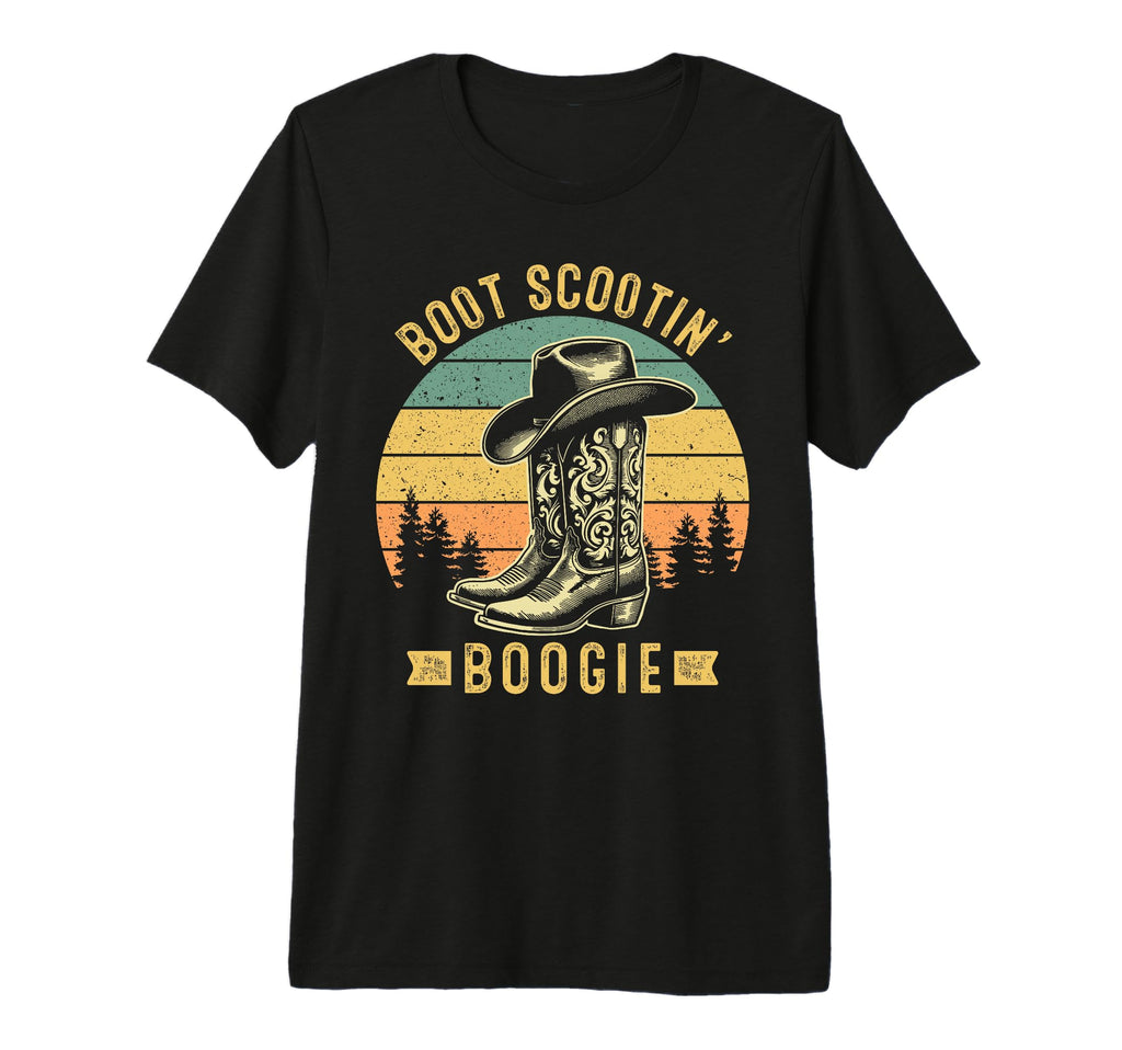 Boot Scootin Boogie Western Cowboys T-Shirt - Unique Graphic for Adults - T-Shirt, Sweatshirt, Hoodie