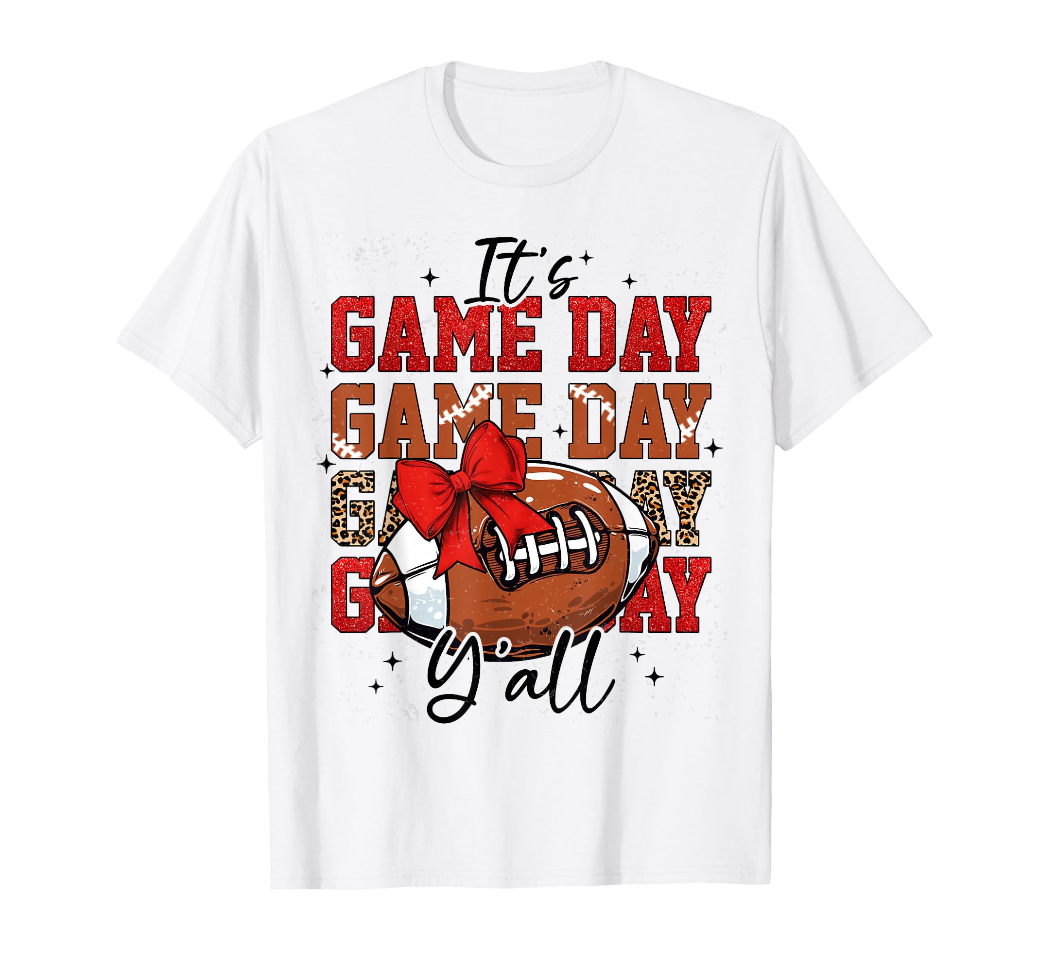 Football Lover Coquette Bow Game Day T-Shirt - Novelty Apparel for Adults - T-Shirt, Sweatshirt, Hoodie