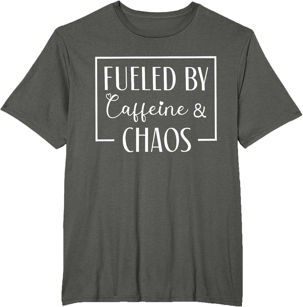 Fueled By Caffeine And Chaos, Mom Coffee Lover - Adult & Kids T-Shirts, Sweatshirts & Hoodies apparel design preview 1