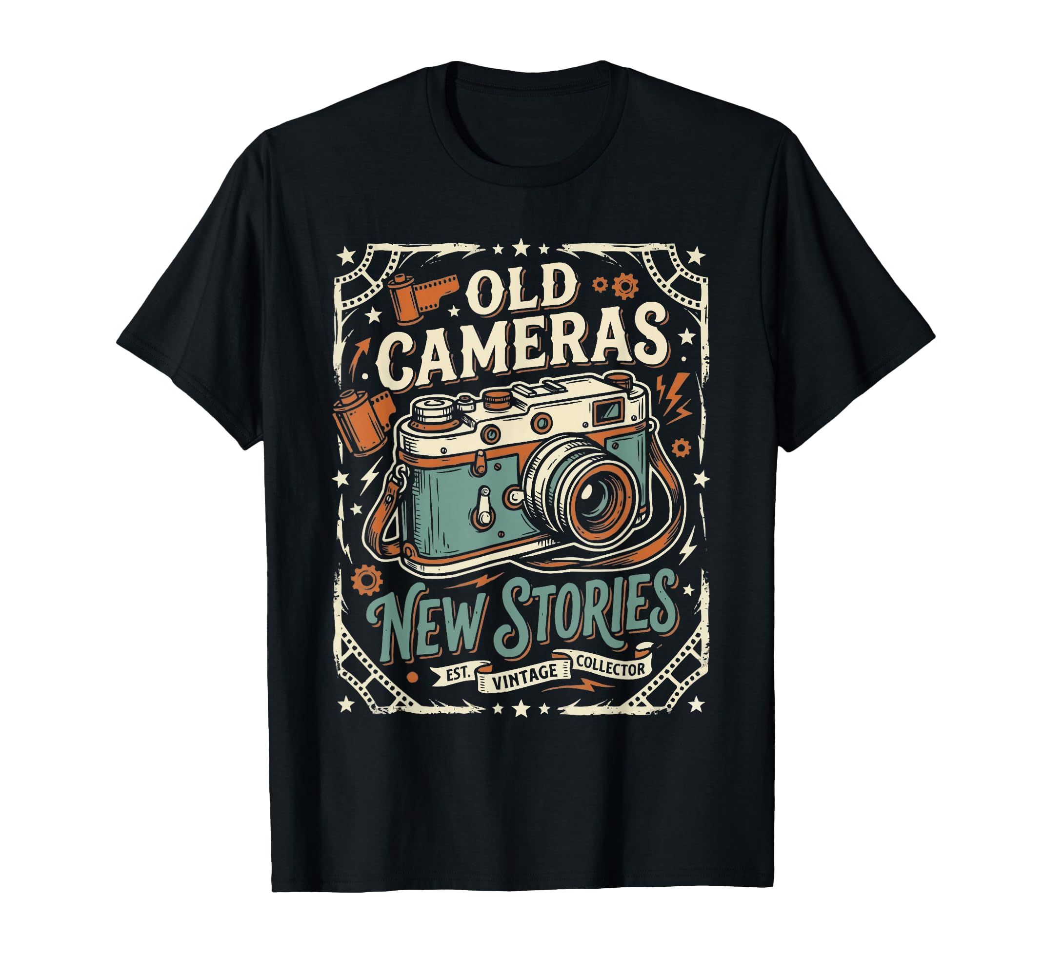 Camera Collector Photography T-Shirt - Aesthetic Graphic for Adults - T-Shirt, Sweatshirt, Hoodie