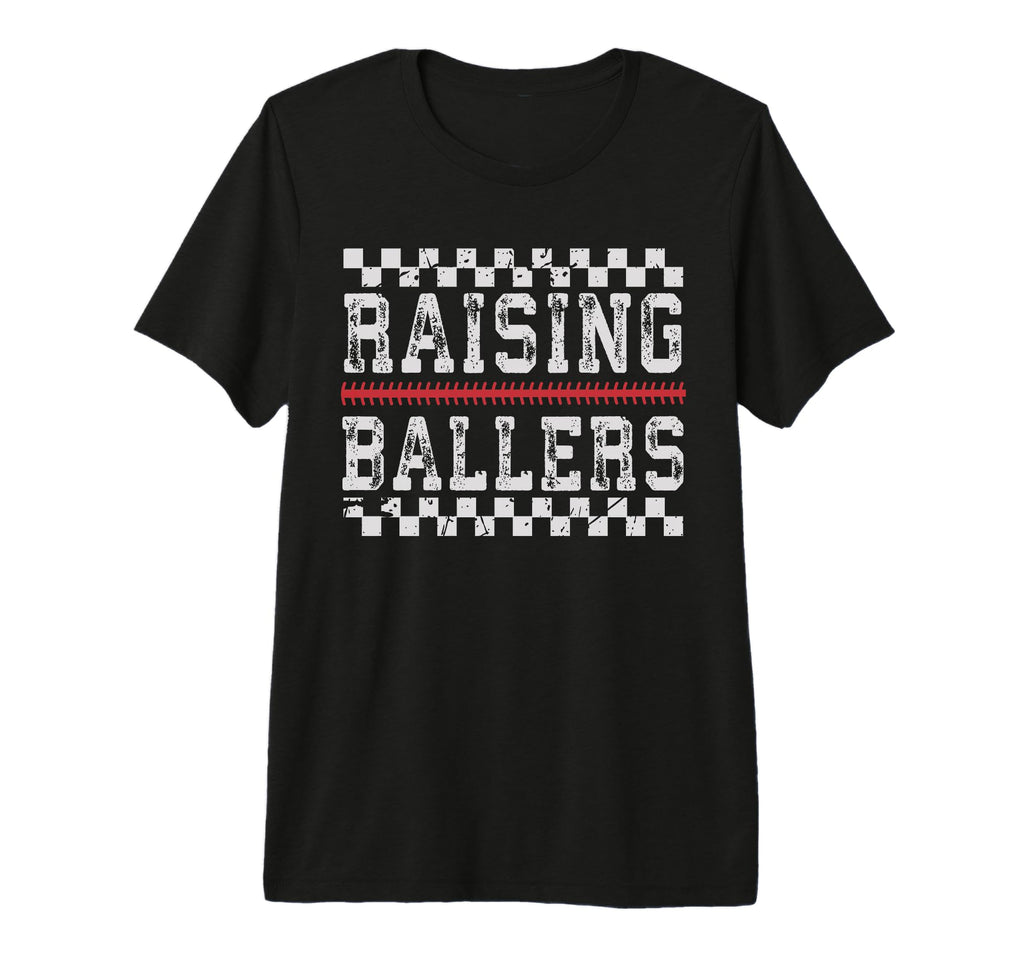 Raising Ballers Baseball Mom Sports T-Shirt - Custom Art Print for Adults - T-Shirt, Sweatshirt, Hoodie