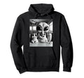 Alien Cat Selfie Funny Portrait Hoodie - Fun Novelty Design Men Women - T-Shirt, Sweatshirt, Hoodie