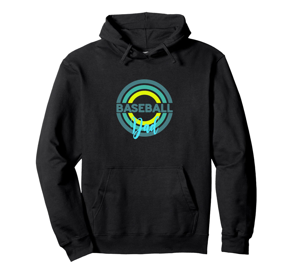 Baseball Dad Modern Baseball Circles Hoodie - Unique Graphic Men Women - T-Shirt, Sweatshirt, Hoodie