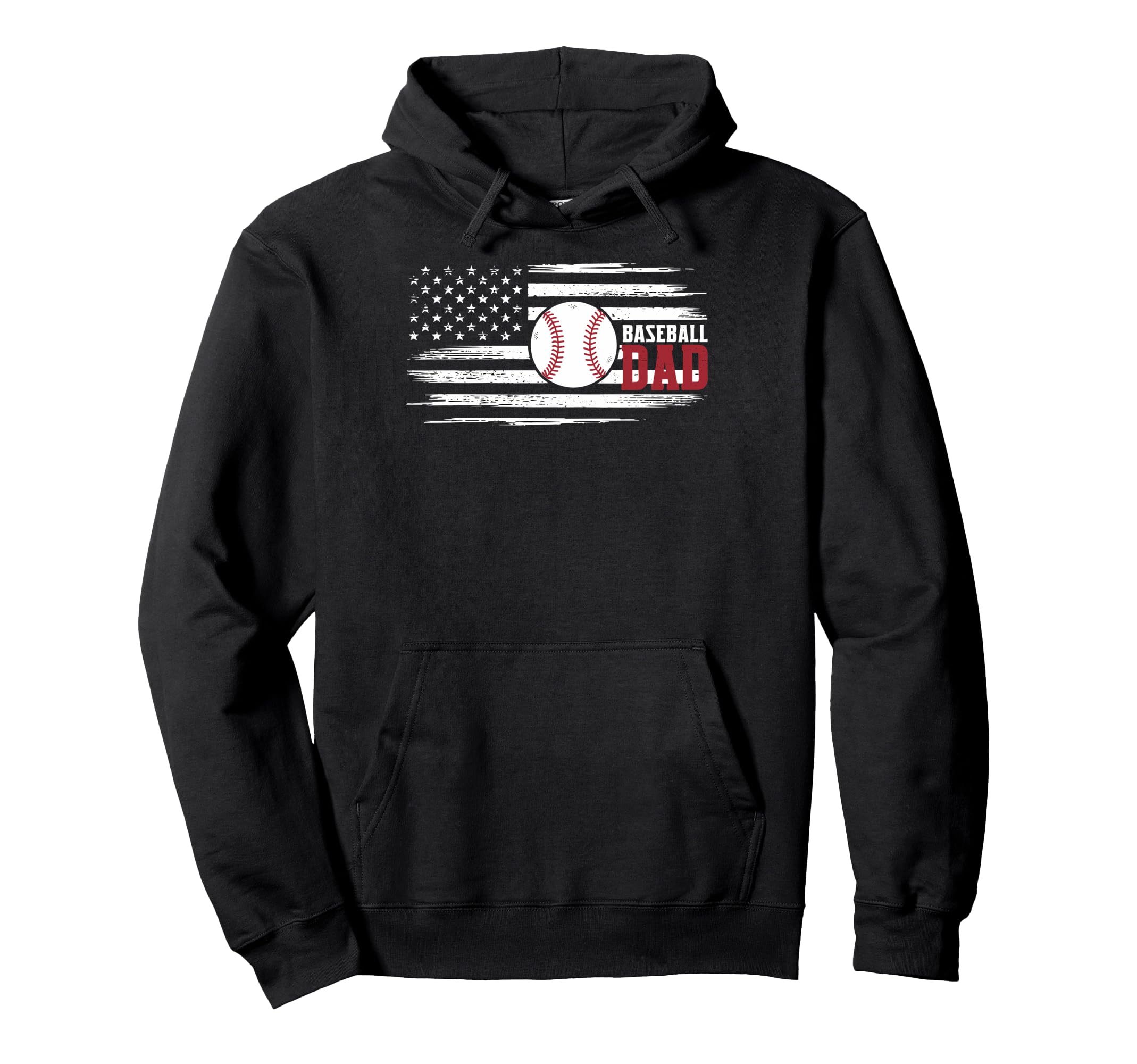 Usa American Baseball Dad Fathers Hoodie - Casual Everyday Wear for Adults - T-Shirt, Sweatshirt, Hoodie