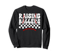 Raising Ballers Groovy Softball Sweatshirt - Minimalist Print Men Women - T-Shirt, Sweatshirt, Hoodie