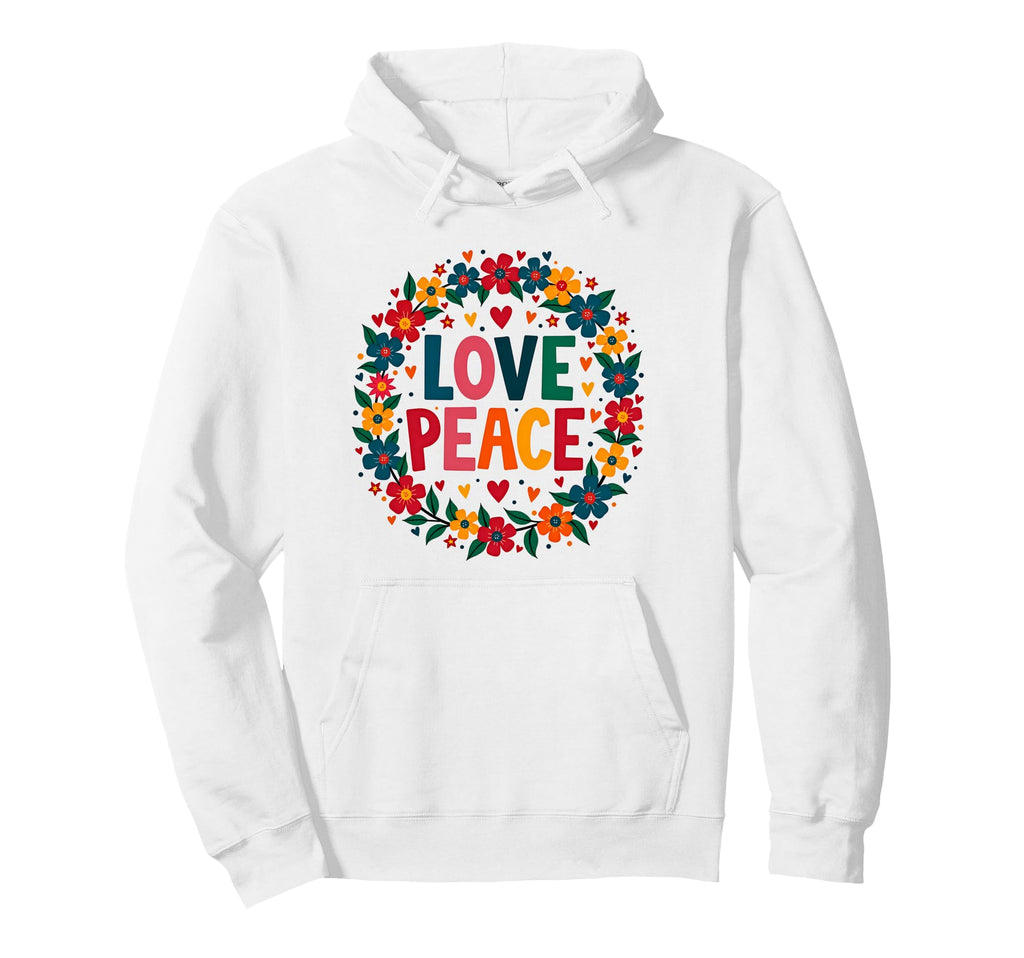 60S 70S Flower Power Groovy Love Hoodie - Casual Everyday Wear Men Women - T-Shirt, Sweatshirt, Hoodie