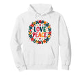 60S 70S Flower Power Groovy Love Hoodie - Casual Everyday Wear Men Women - T-Shirt, Sweatshirt, Hoodie