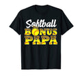 Softball Bonus Papa Game Day Leopard T-Shirt - Streetwear Style Unisex - T-Shirt, Sweatshirt, Hoodie