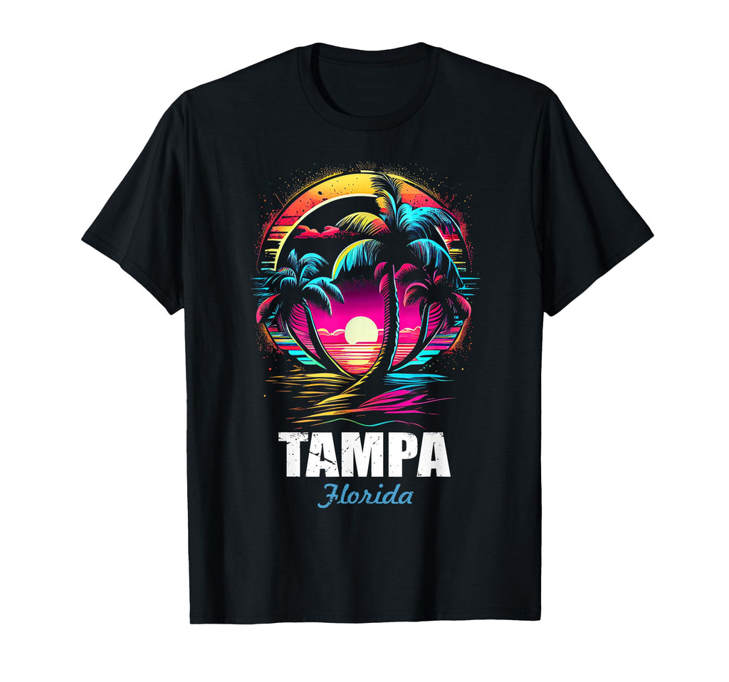 Tampa Florida Sunset Vacation T-Shirt - Custom Art Print for Adults - T-Shirt, Sweatshirt, Hoodie