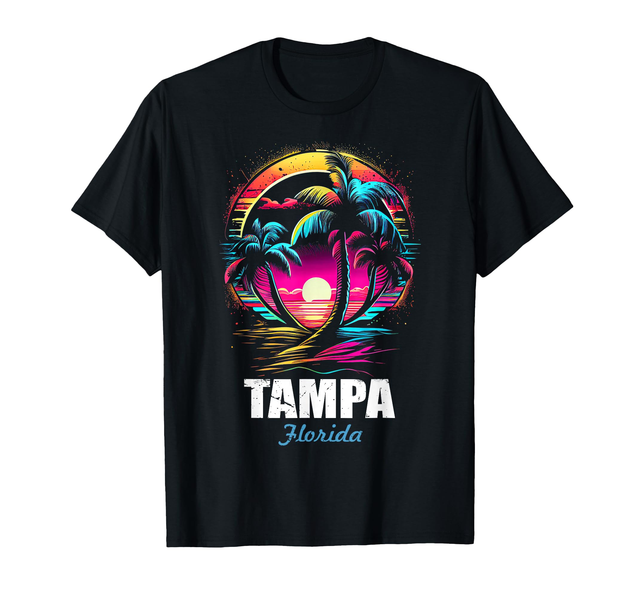 Tampa Florida Sunset Vacation T-Shirt - Custom Art Print for Adults - T-Shirt, Sweatshirt, Hoodie