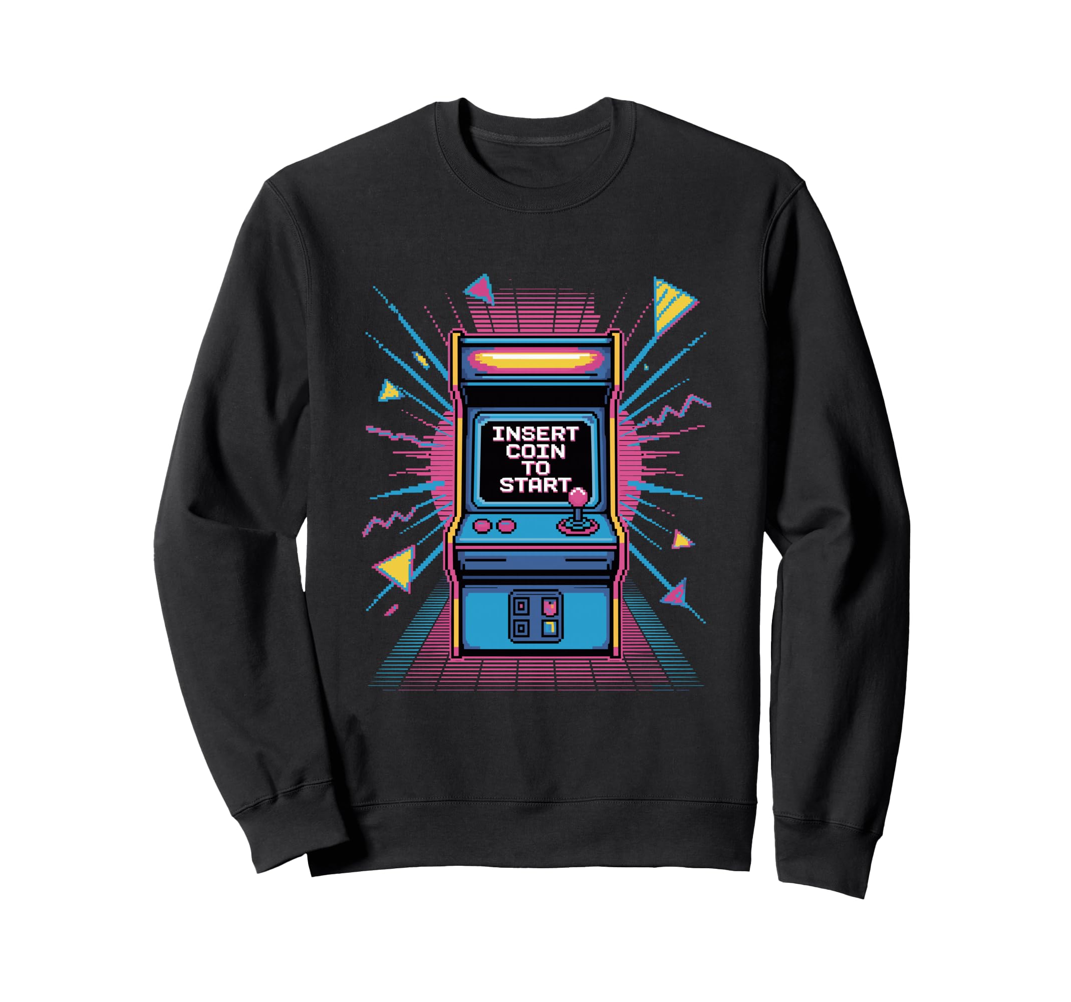 Insert Coin To Start Arcade Sweatshirt - Minimalist Print Men Women - T-Shirt, Sweatshirt, Hoodie