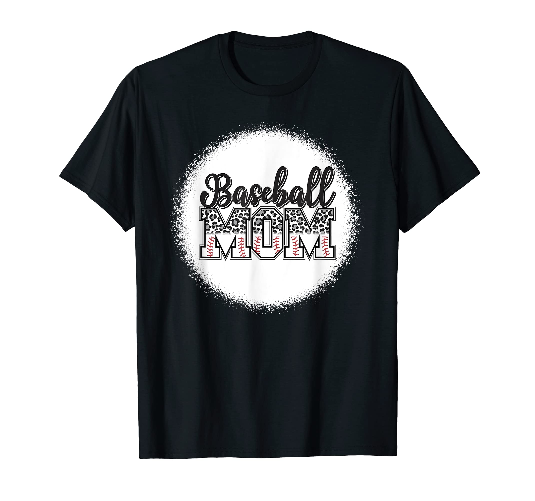Baseball Mom Leopard Funny Softball T-Shirt - Novelty Apparel Men Women - T-Shirt, Sweatshirt, Hoodie