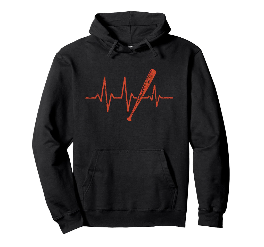 Baseball Heartbeat Hoodie - Streetwear Style Unisex - T-Shirt, Sweatshirt, Hoodie