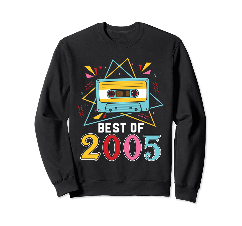 Best 2005 Cassette Tape 18 Years Sweatshirt - Trendy Graphic for Adults - T-Shirt, Sweatshirt, Hoodie