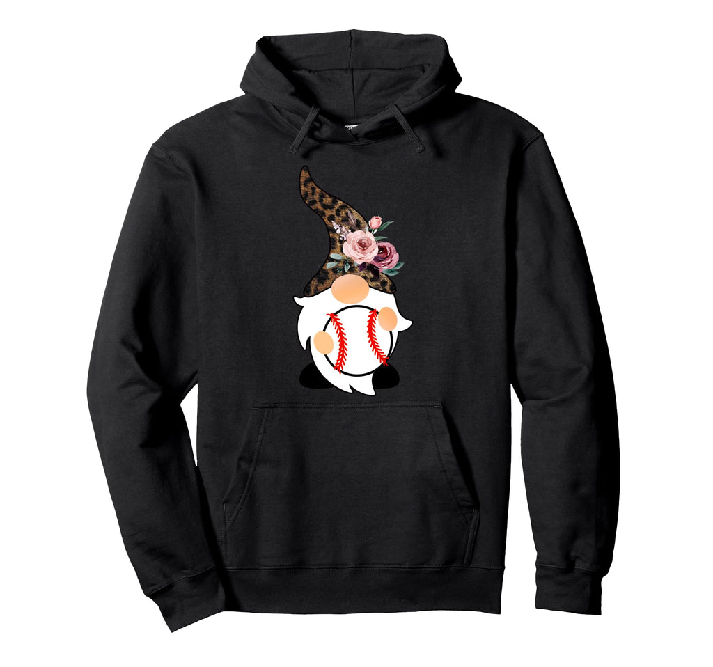 Leopard Gnome Baseball Player Hoodie - Minimalist Print for Adults - T-Shirt, Sweatshirt, Hoodie