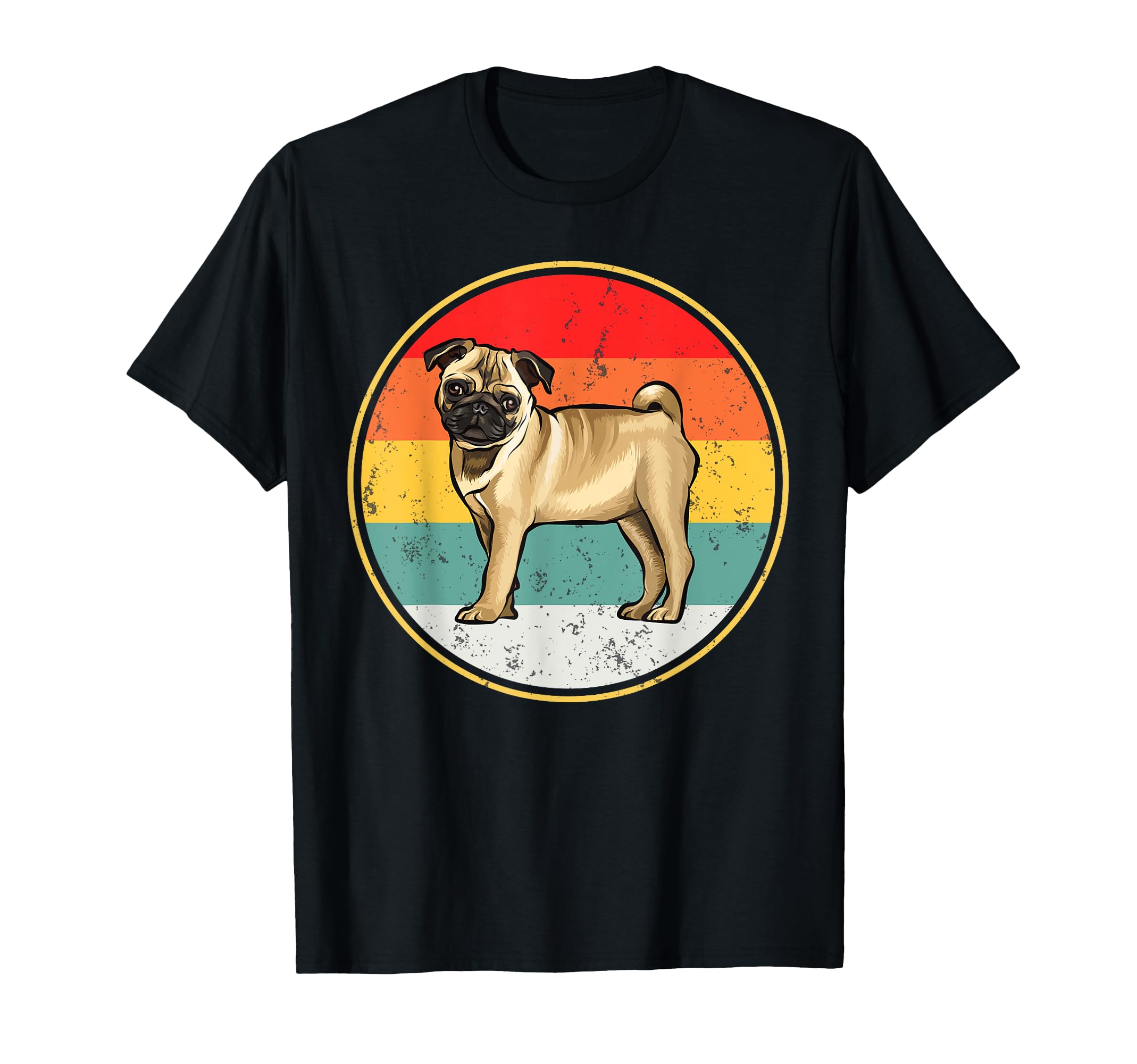 Sunset Pug Dog T-Shirt - Unique Graphic Unisex - T-Shirt, Sweatshirt, Hoodie
