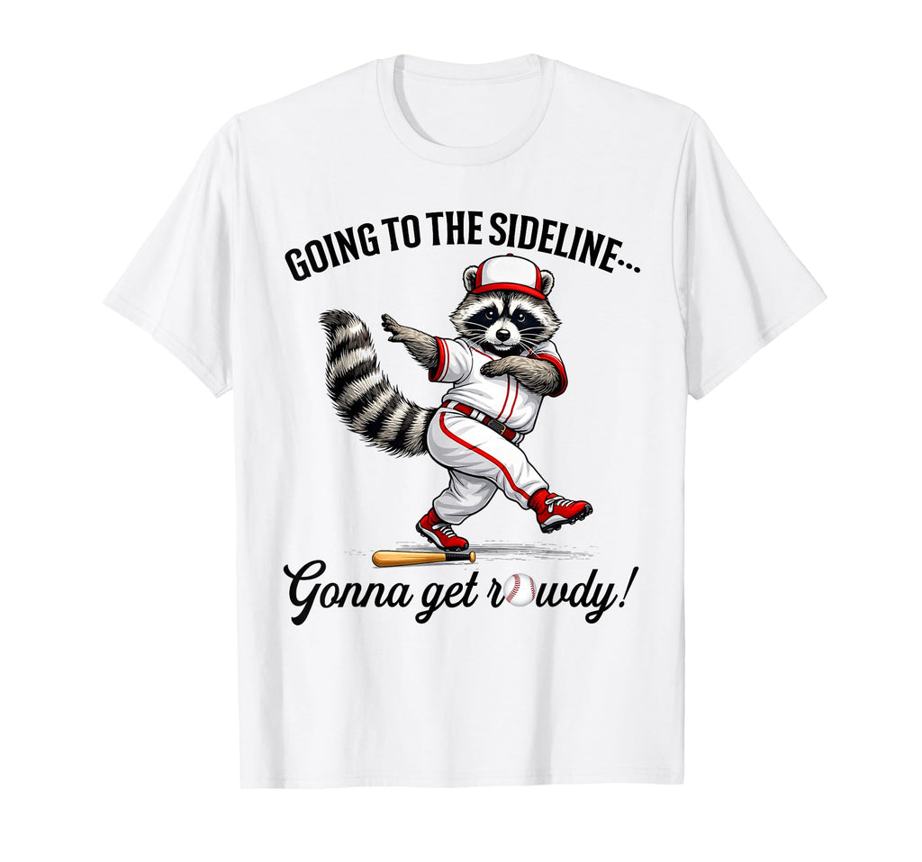 Baseball Mom Racoon Going To Sideline T-Shirt - Aesthetic Graphic Unisex - T-Shirt, Sweatshirt, Hoodie