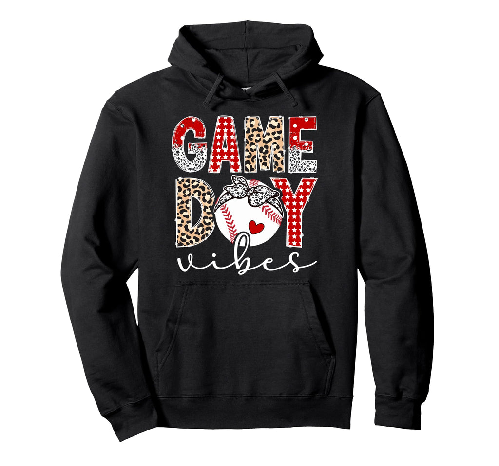 Game Day Vibes Baseball Game Day Hoodie - Casual Everyday Wear Men Women - T-Shirt, Sweatshirt, Hoodie