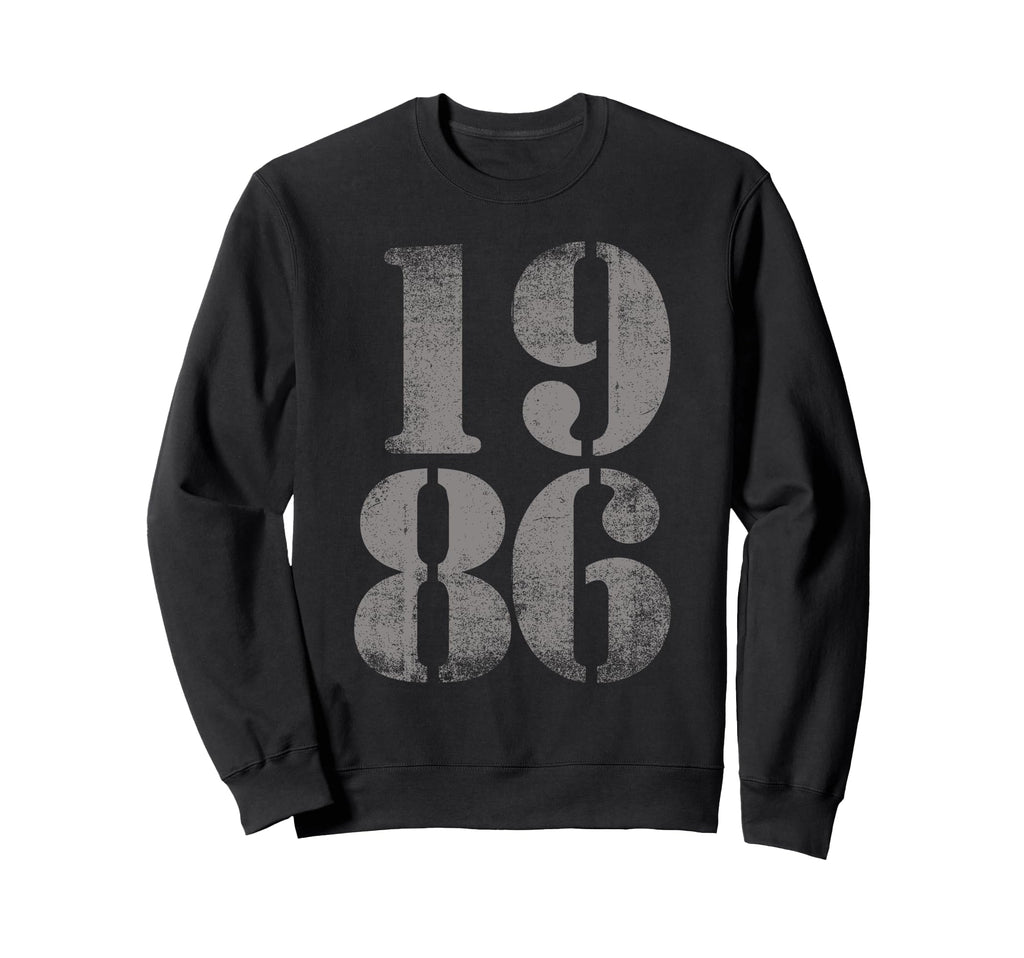 1986 Birth Year Distressed Sweatshirt - Streetwear Style for Adults - T-Shirt, Sweatshirt, Hoodie