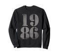 1986 Birth Year Distressed Sweatshirt - Streetwear Style for Adults - T-Shirt, Sweatshirt, Hoodie