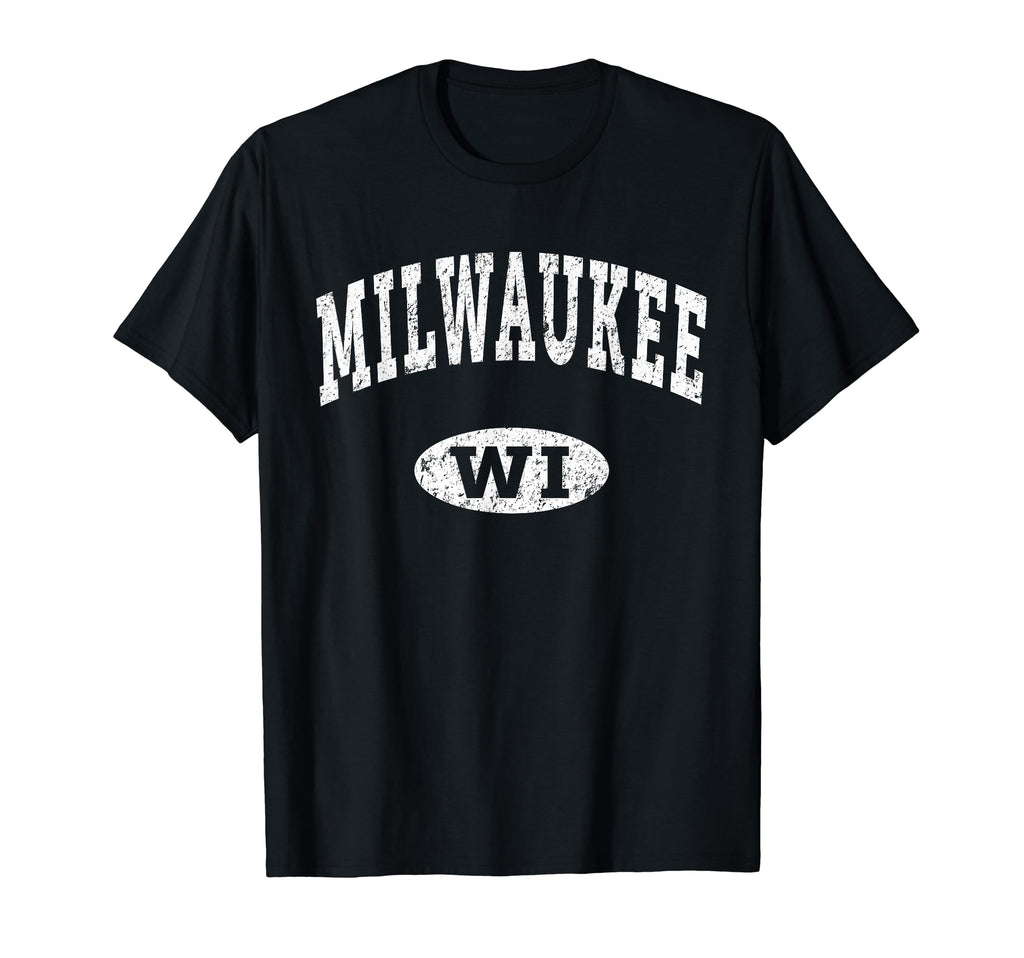 Milwaukee Wi Distressed T-Shirt - Novelty Apparel Men Women - T-Shirt, Sweatshirt, Hoodie