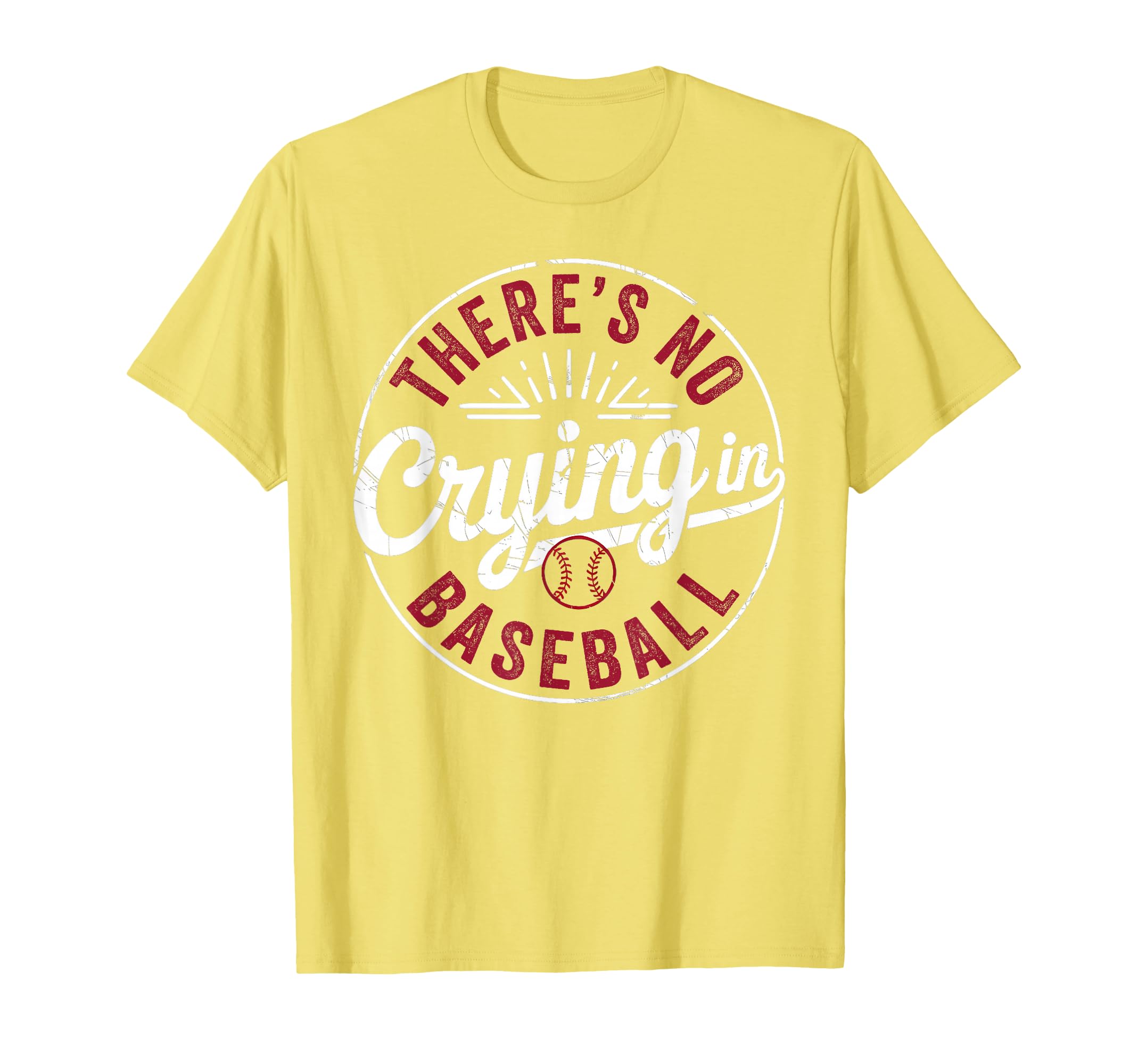 There Is No Crying Baseball Funny T-Shirt - Minimalist Print for Adults - T-Shirt, Sweatshirt, Hoodie