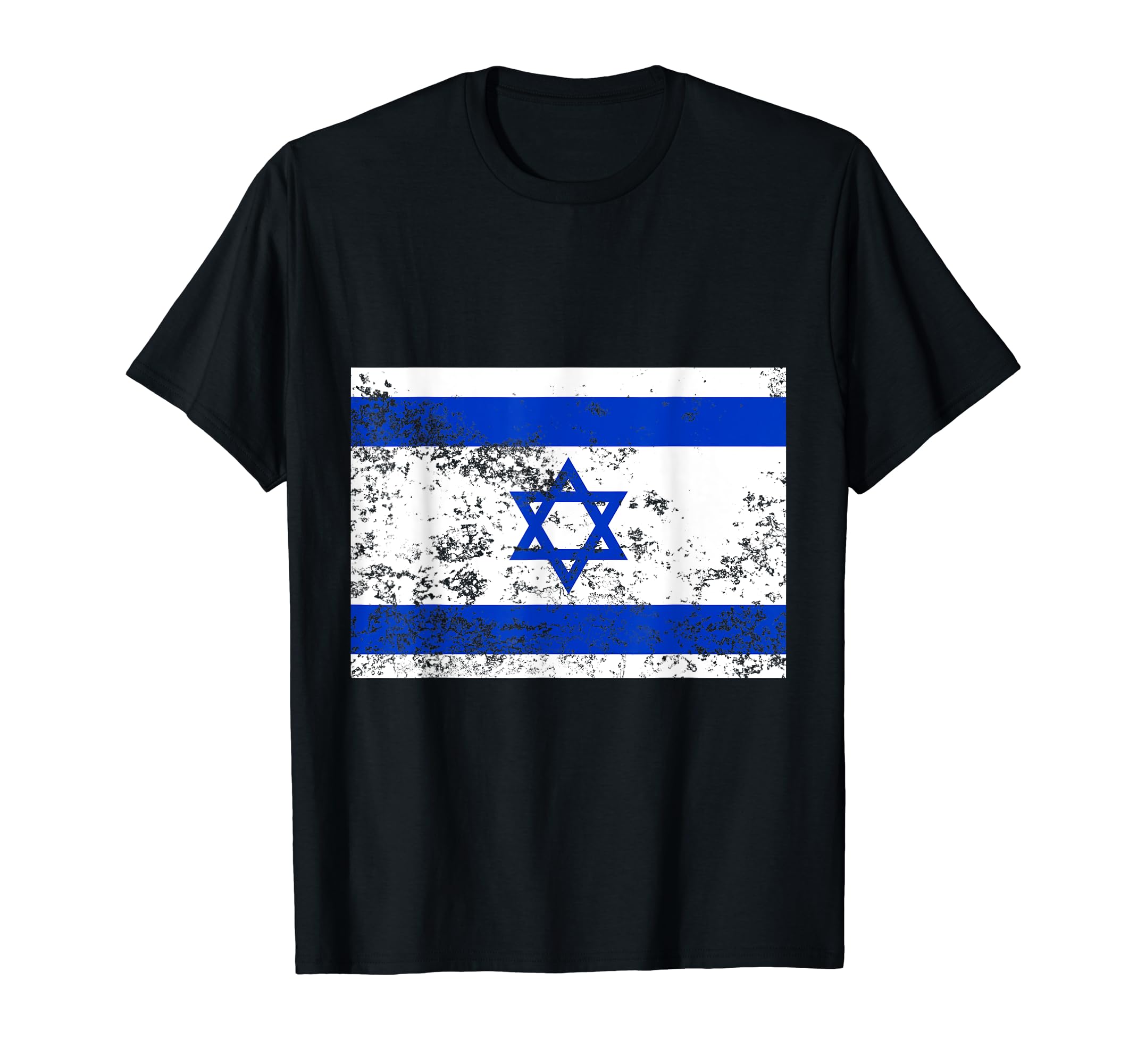 Distressed Israel Flag Hebrew Israelite T-Shirt - Custom Art Print Unisex - T-Shirt, Sweatshirt, Hoodie