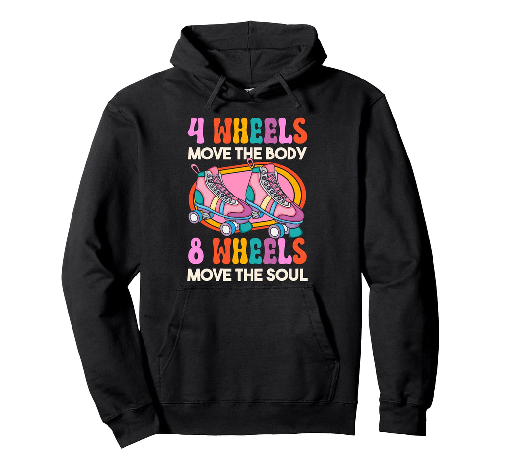 Roller Skating Skate 1970S 4 Wheels Move Hoodie - Trendy Graphic Men Women - T-Shirt, Sweatshirt, Hoodie