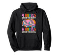 Roller Skating Skate 1970S 4 Wheels Move Hoodie - Trendy Graphic Men Women - T-Shirt, Sweatshirt, Hoodie