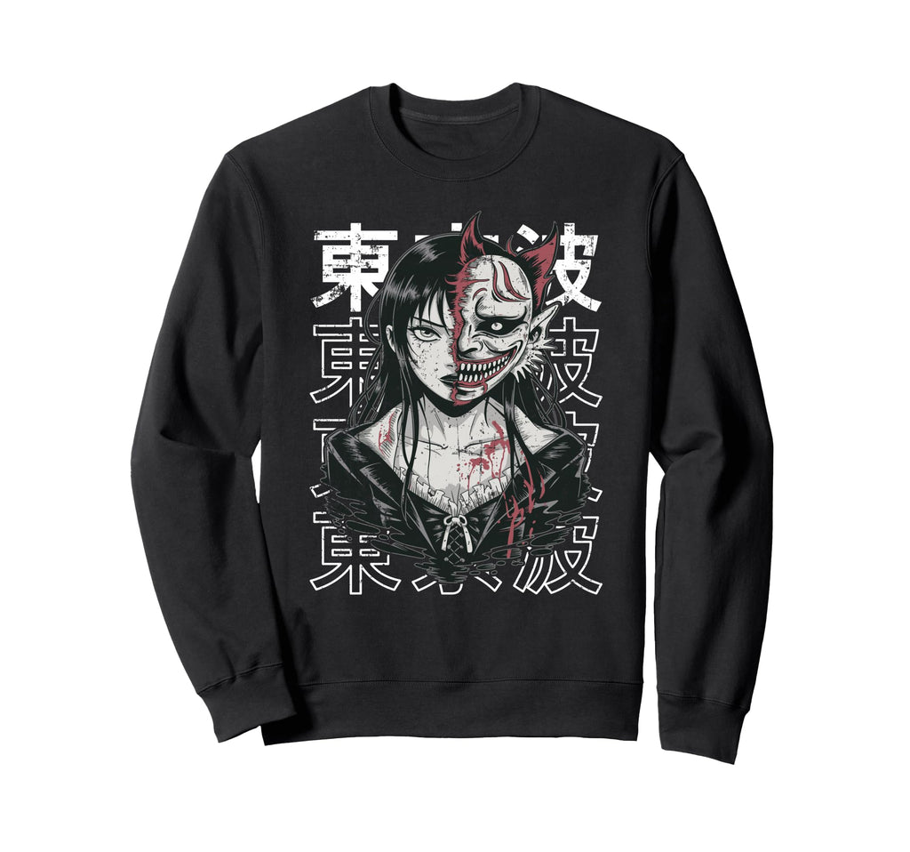 Japanese Horror Anime Manga Y2K Sweatshirt - Graphic Print Men Women - T-Shirt, Sweatshirt, Hoodie