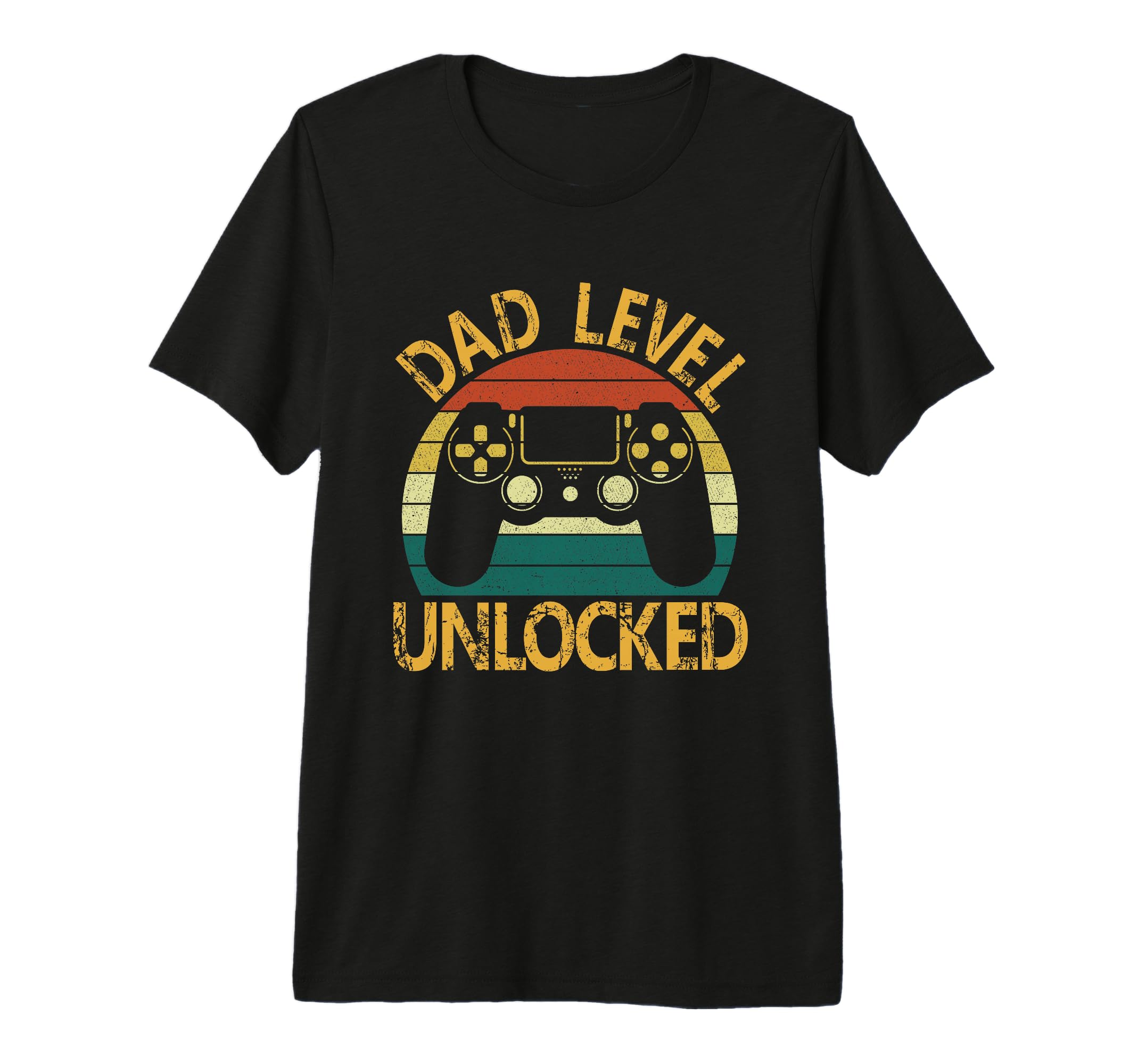 Mens Dad Level Unlocked Video Gamer T-Shirt - Custom Art Print Unisex - T-Shirt, Sweatshirt, Hoodie