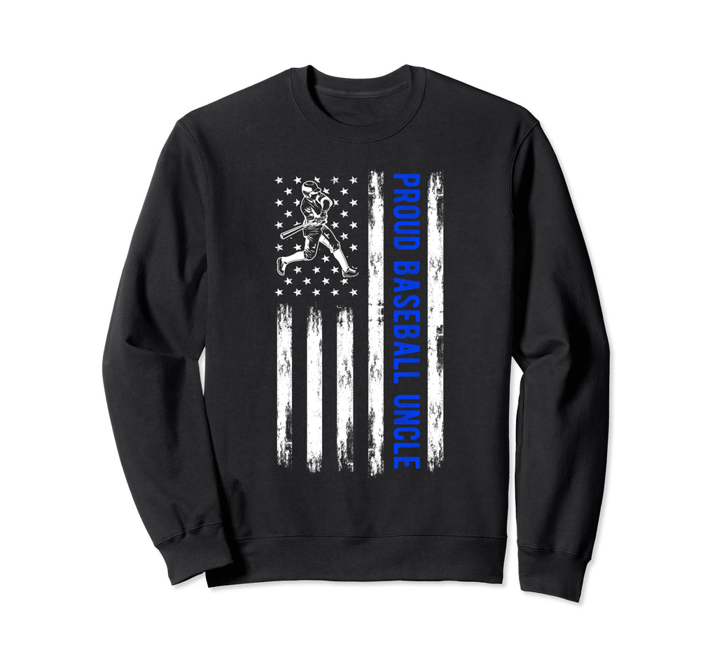 Proud Baseball Uncle Patriot Team Coach Sweatshirt - Unique Graphic Unisex - T-Shirt, Sweatshirt, Hoodie