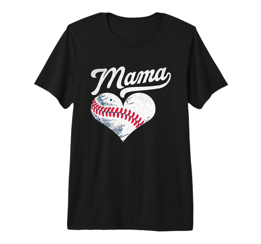 Baseball Mama Funny Sport Tri Blend T-Shirt - Custom Art Print Unisex - T-Shirt, Sweatshirt, Hoodie
