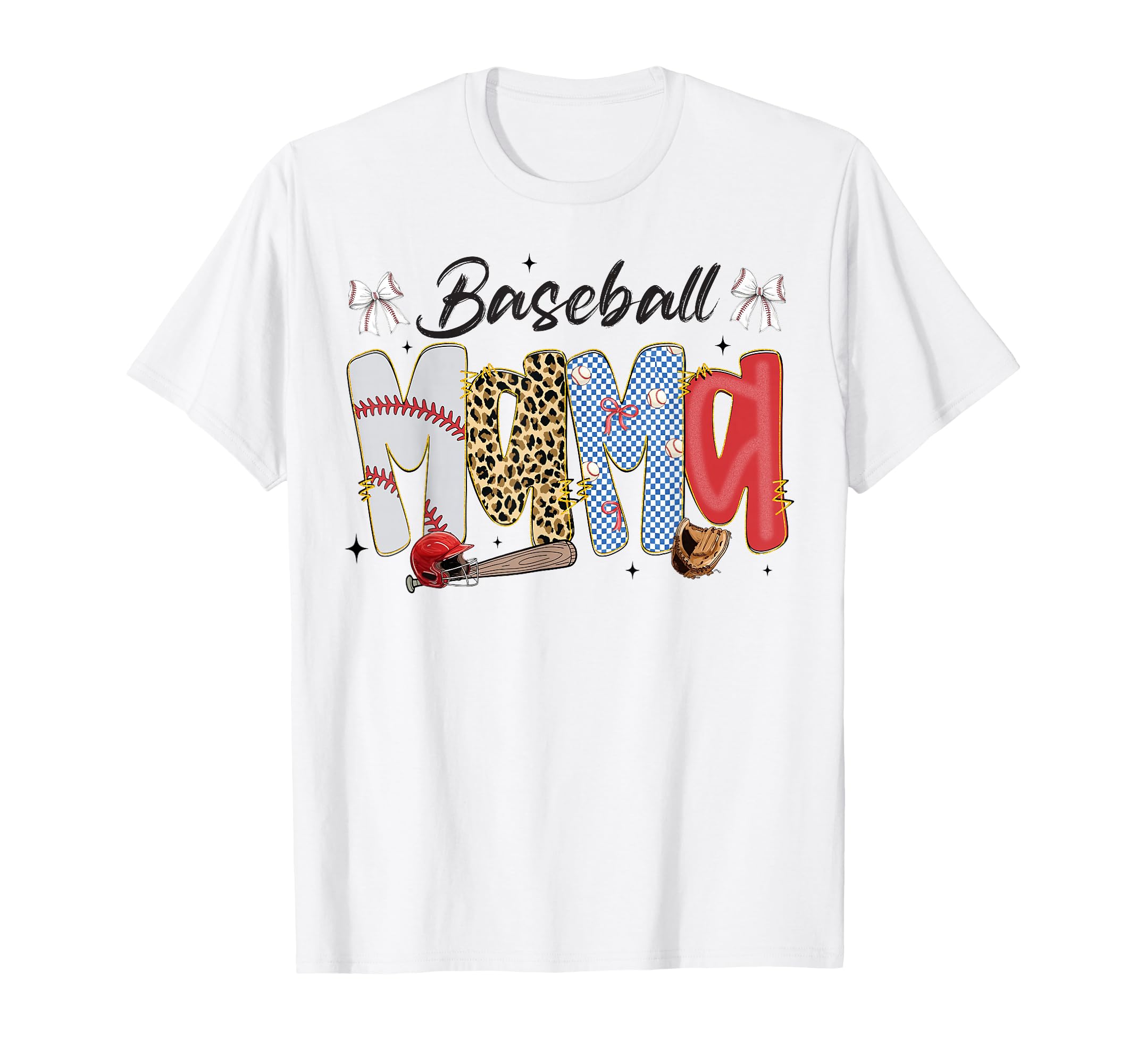 Baseball Mama Coquette Bow Game Day T-Shirt - Novelty Apparel Unisex - T-Shirt, Sweatshirt, Hoodie