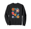 Modern Boho Colorful Floral Sweatshirt - Unique Graphic for Adults - T-Shirt, Sweatshirt, Hoodie