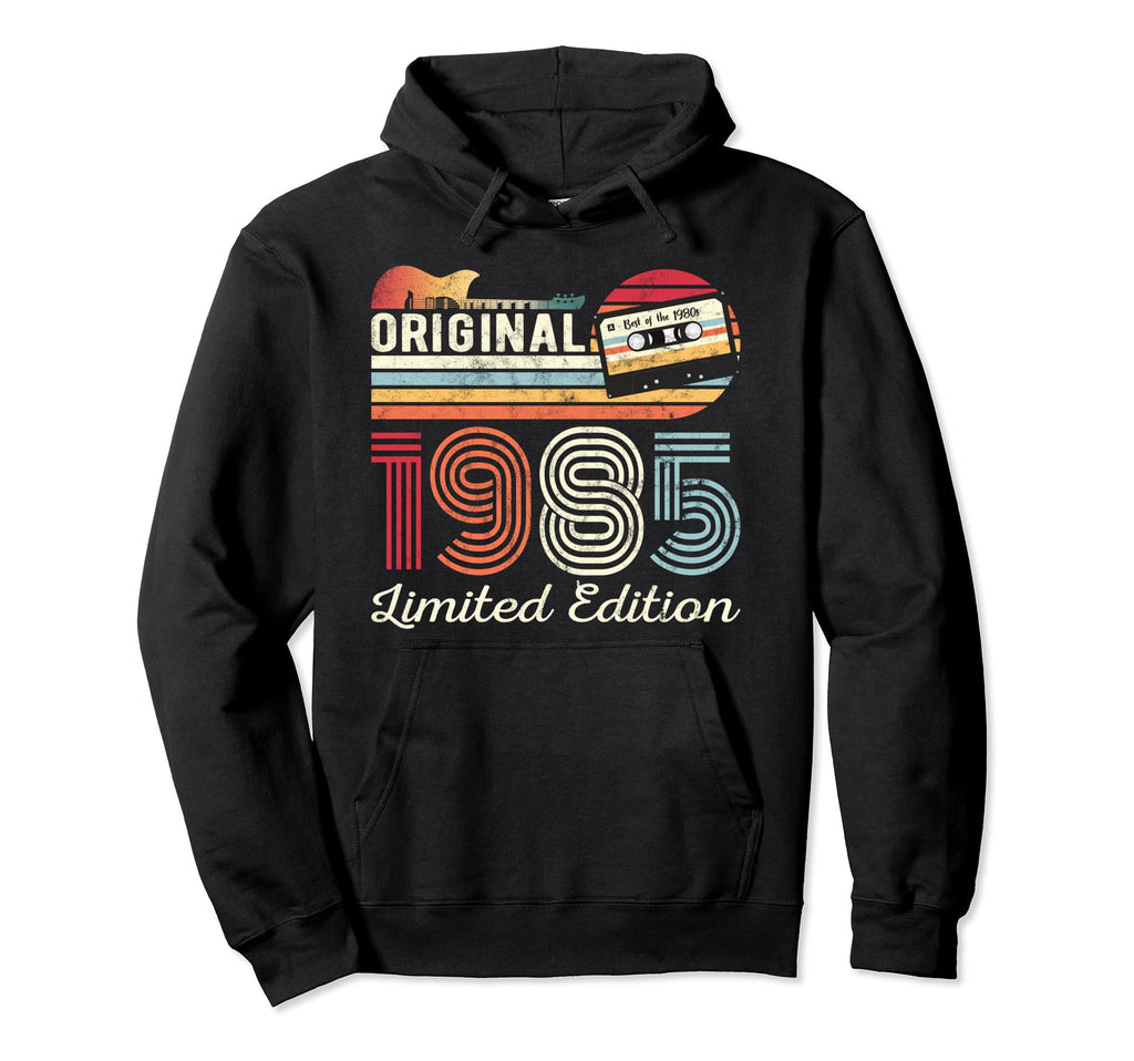 Original 1985 Birthday Guitar Musicians Hoodie - Graphic Print Unisex - T-Shirt, Sweatshirt, Hoodie