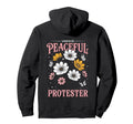 Unpaid Peaceful Protester Floral Boho Hoodie - Custom Art Print Men Women - T-Shirt, Sweatshirt, Hoodie