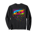 80S 90S Music Notes Cassette Tape Sweatshirt - Streetwear Style Unisex - T-Shirt, Sweatshirt, Hoodie