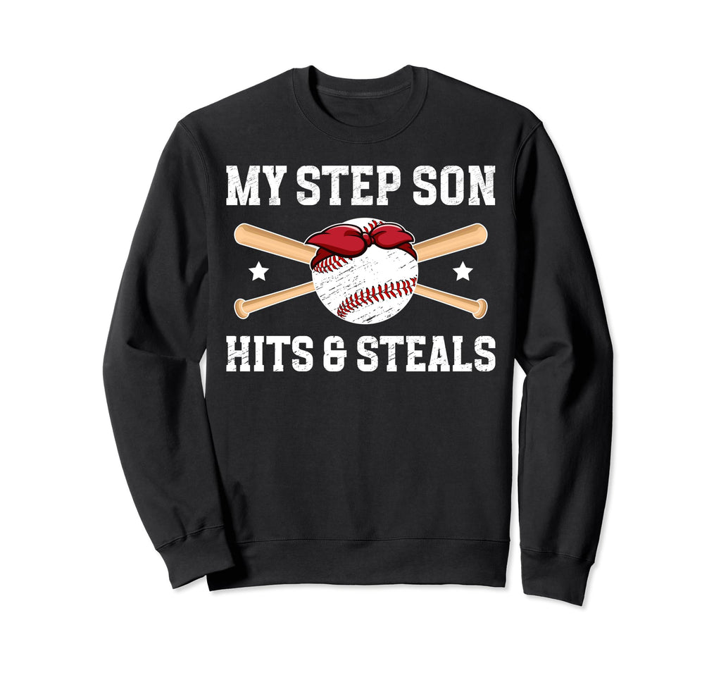 My Step Son Baseball Step Mom Sweatshirt - Casual Everyday Wear for Adults - T-Shirt, Sweatshirt, Hoodie