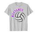 Mustangs Volleyball Mom Game Day T-Shirt - Custom Art Print Men Women - T-Shirt, Sweatshirt, Hoodie