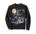 Werewolf Art Celestial Moon Sweatshirt - Casual Everyday Wear Men Women - T-Shirt, Sweatshirt, Hoodie
