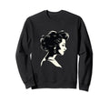 Pinup Hairstyle Silhouette Sweatshirt - Custom Art Print Unisex - T-Shirt, Sweatshirt, Hoodie