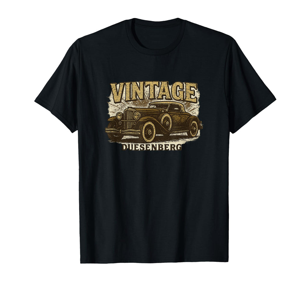 Duesenberg Car Distressed T-Shirt - Graphic Print for Adults - T-Shirt, Sweatshirt, Hoodie