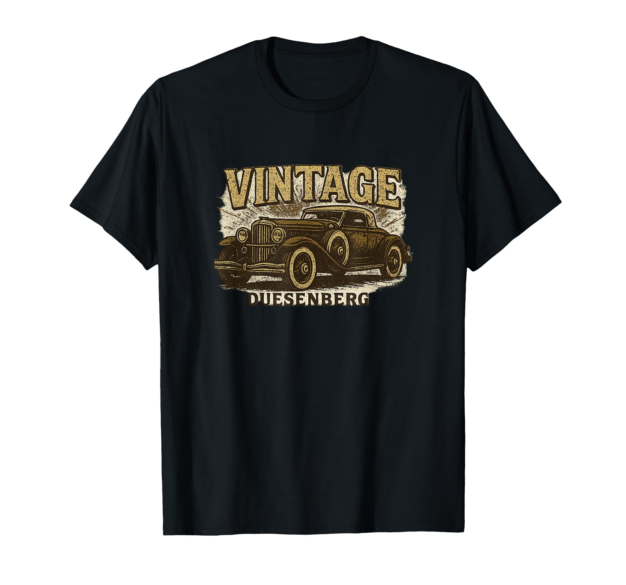 Duesenberg Car Distressed T-Shirt - Graphic Print for Adults - T-Shirt, Sweatshirt, Hoodie